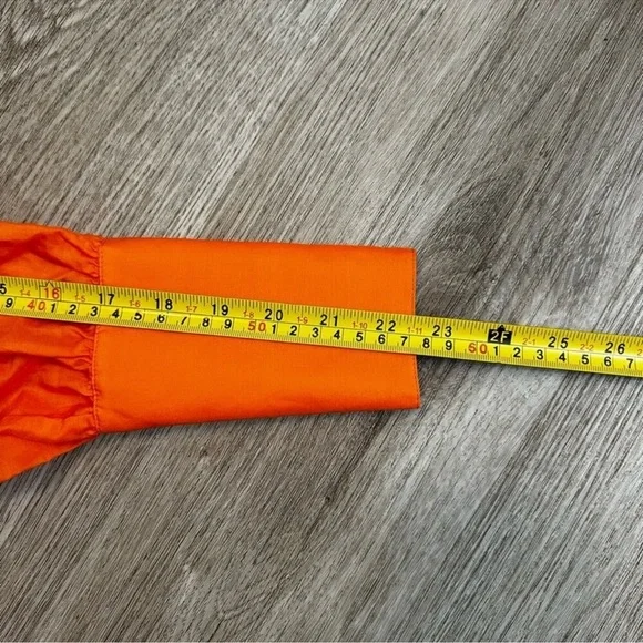Robert Rodriguez Orange Silk Ling Sleeve Dress With Belt Size 2 NWT - Picture 12 of 13